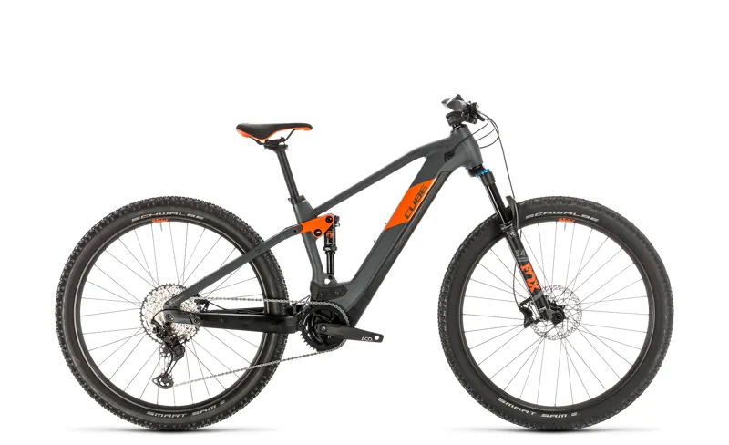 2020 Cube Stereo Hybrid 120 Race 625 FS eMountain Bike in Grey