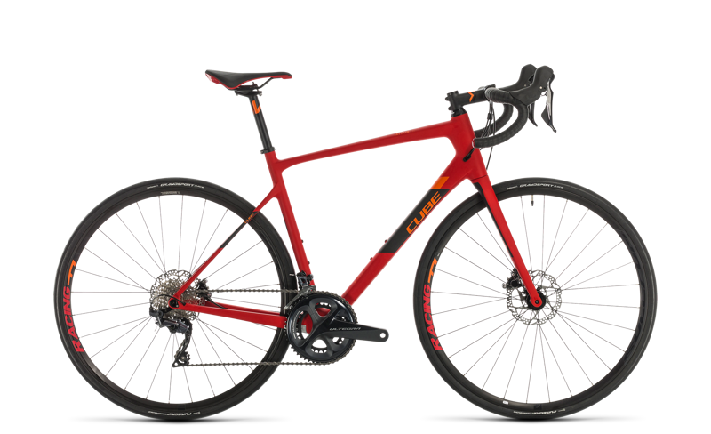 2020 Cube Attain GTC SL Carbon Endurance Road Bike in Red