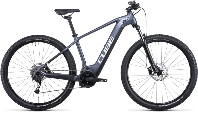 2022 Cube Reaction Hybrid Performance 625 Electric Mountain Bike Grey