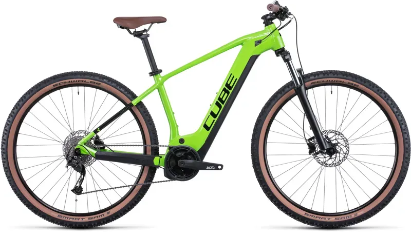 2022 Cube Reaction Hybrid Performance 625 Electric Mountain Bike Green