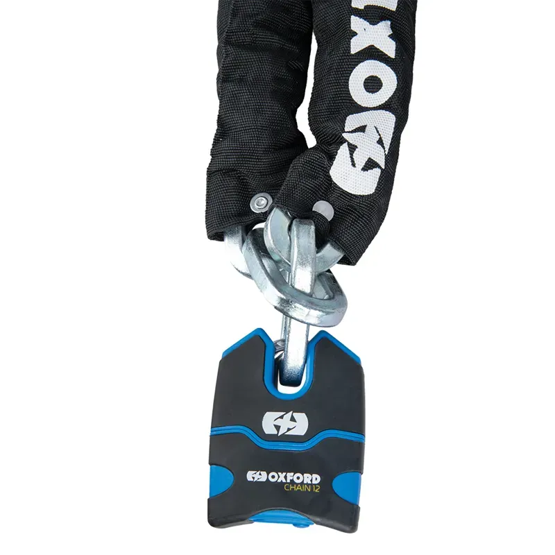 Oxford Chain 12 Chain and Padlock in Black