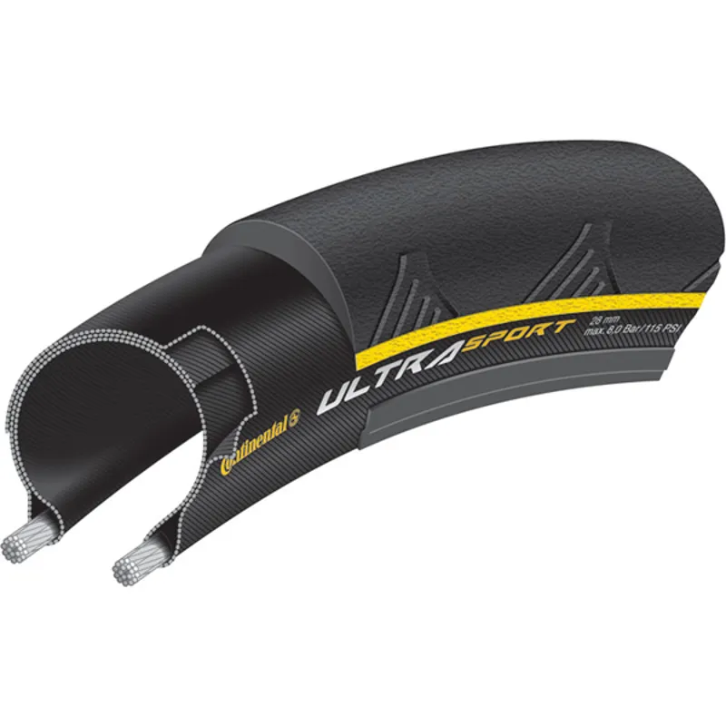 Continental UltraSport II 700c Road Bike Tyre in Red-4