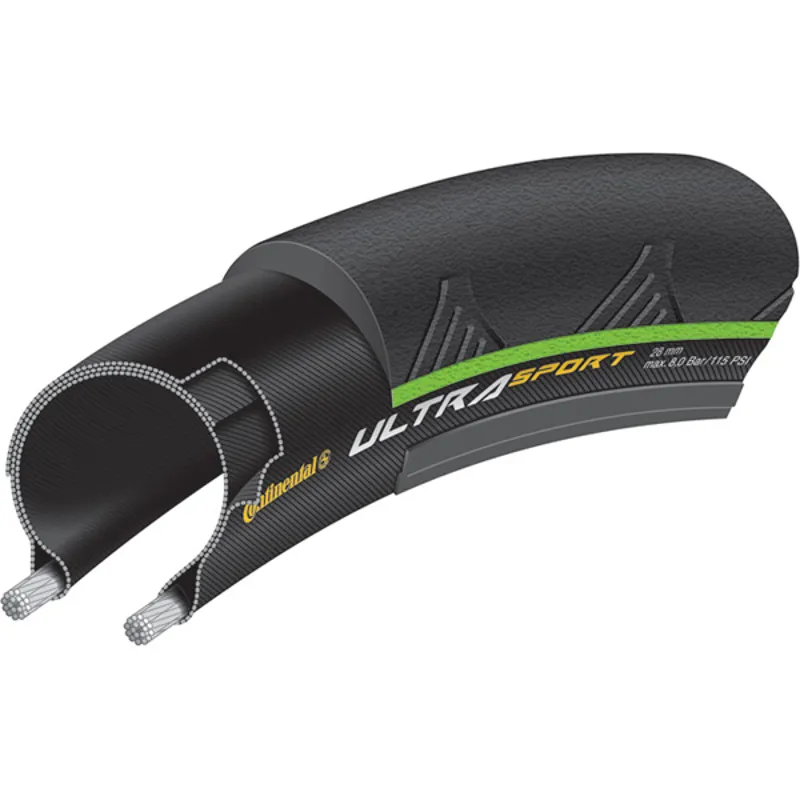 Continental UltraSport II 700c Road Bike Tyre in Red-7