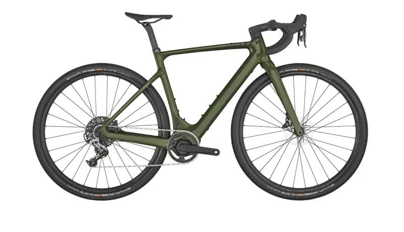 SCOTT SOLACE GRAVEL eRIDE 30 BIKE IN GREEN