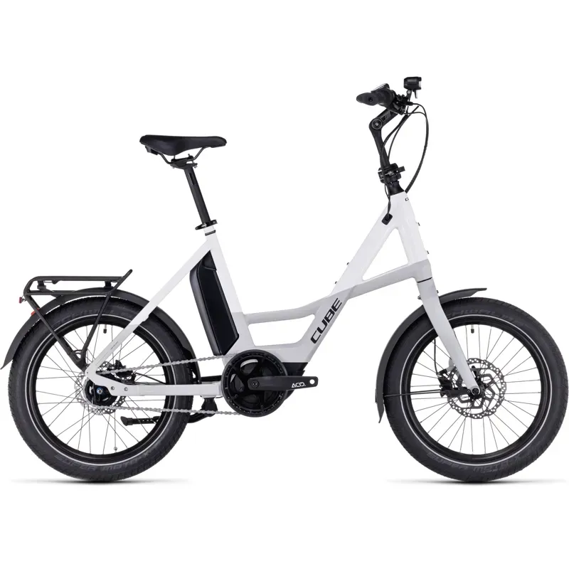 Cube Compact Hybrid 500 Electric Bike in Grey/White