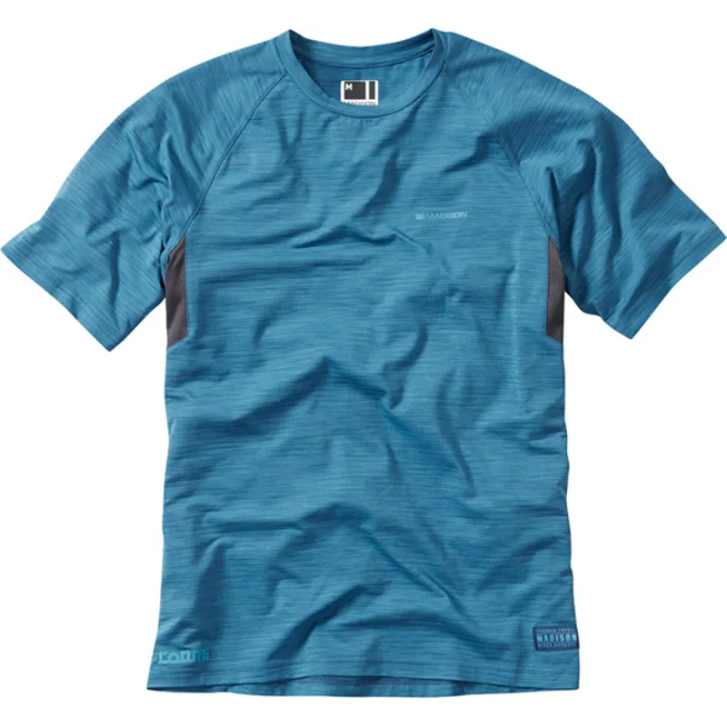 Madison Roam Marl Short Sleeved Mens Jersey in Blue