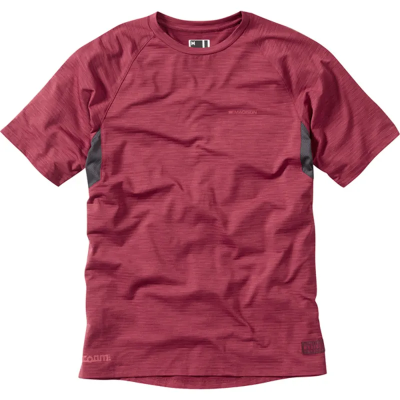 Madison Roam Marl Short Sleeved Mens Jersey in Red