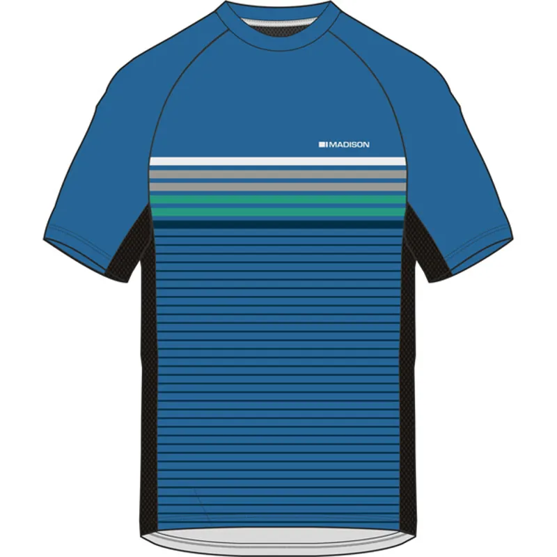 Madison Zen Short Sleeved Youth Jersey in Blue