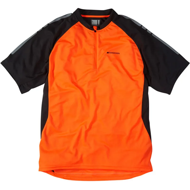 Madison Stellar Short Sleeved Mens Jersey in Orange