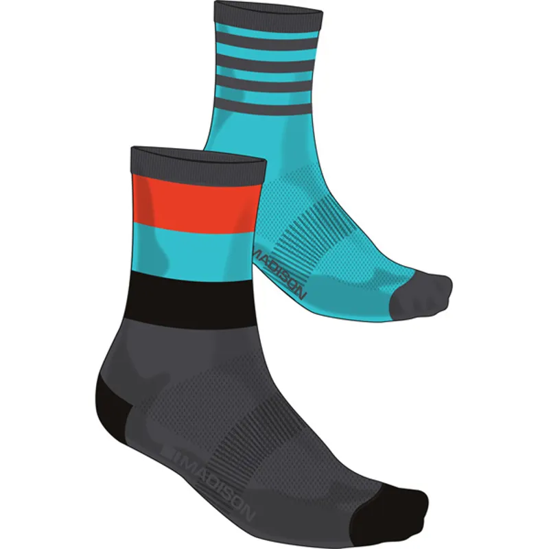Madison Sportive 2 Pack Mid Socks in Grey