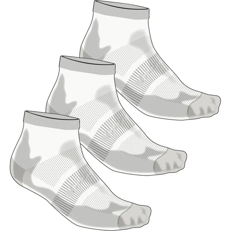 Madison Freewheel Low 3pack Socks in White