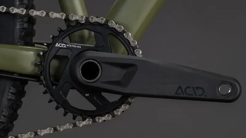 Cube Aim SLX Mountain Bike in Dusty Olive/Gold-5