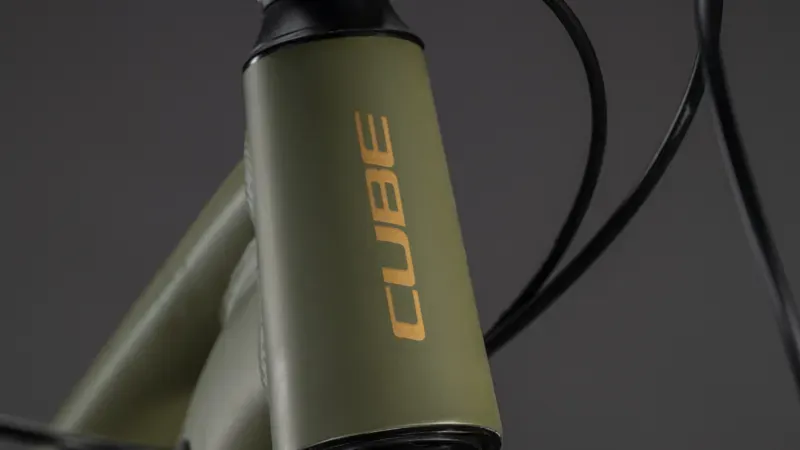 Cube Aim SLX Mountain Bike in Dusty Olive/Gold-7
