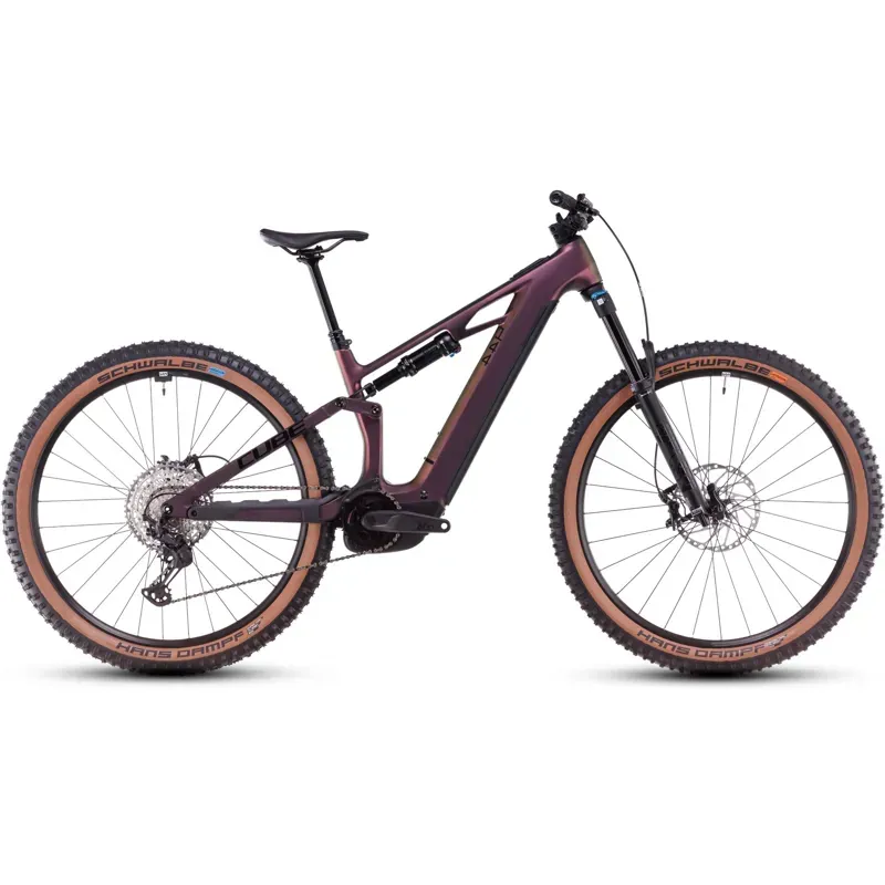 Cube Stereo Hybrid One44 HPC SLX eMountain Bike in Molotov/Black