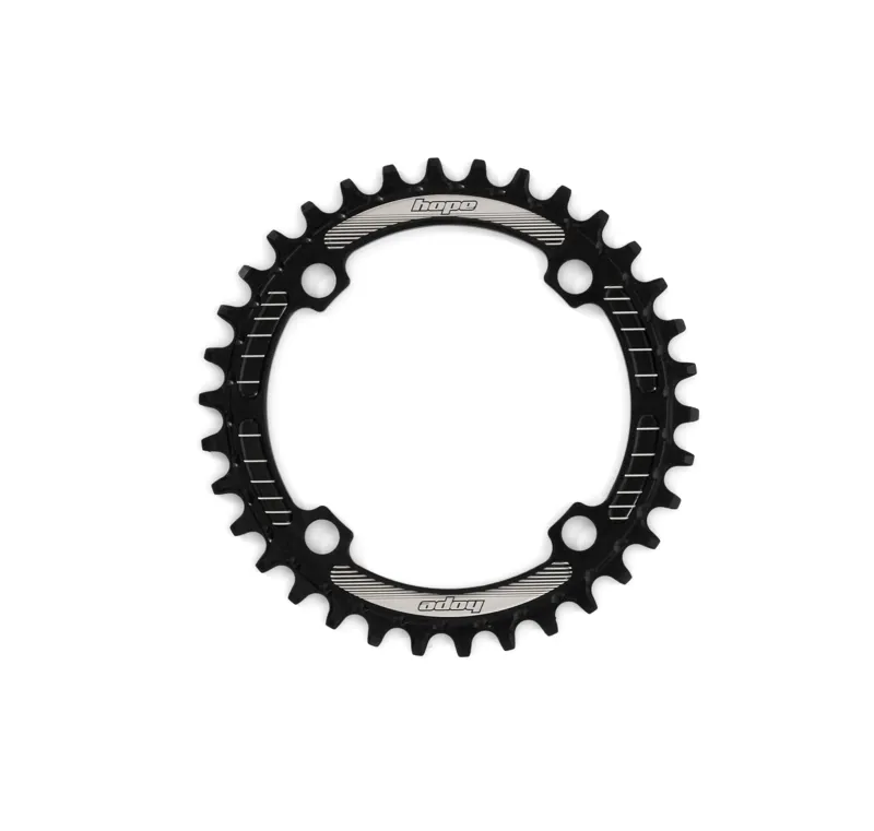Hope Narrow Wide Retainer Chain Ring in Black-2