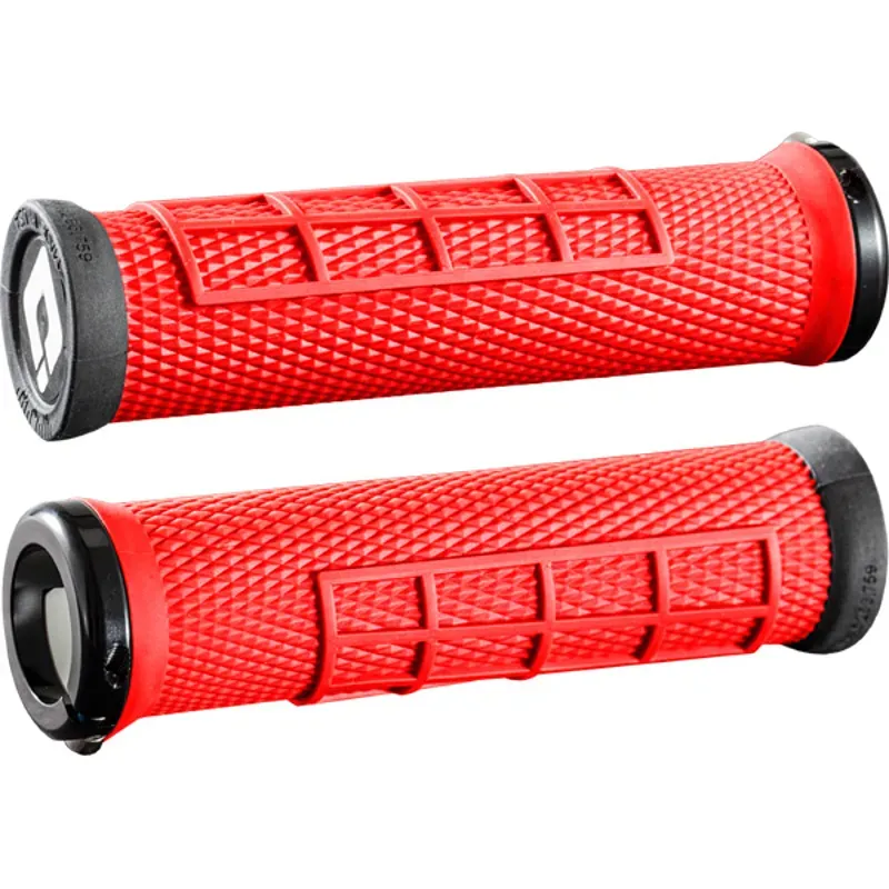 Odi Elite Flow Mountain Bike 130mm Lock On Grips in Red