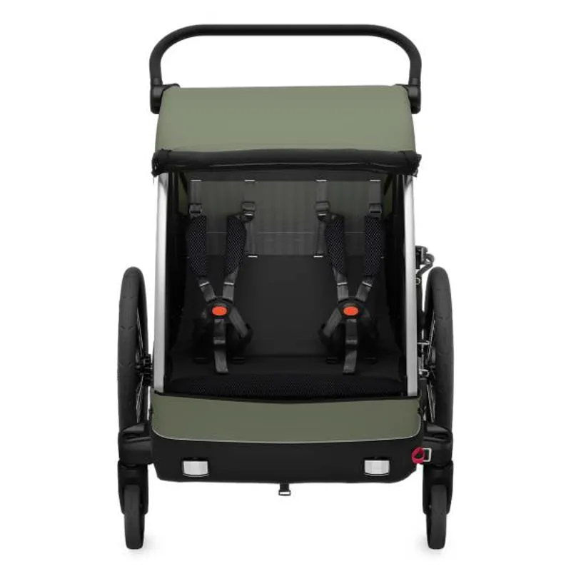 Thule Courier kids dog cargo bike trailer vintage green-3