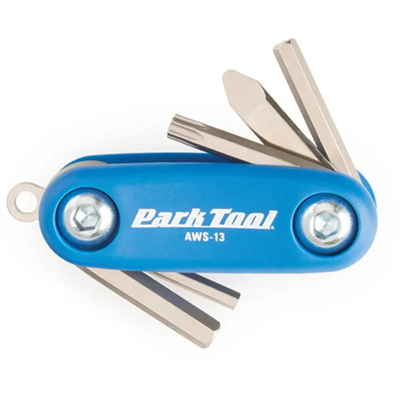 Park Tool AWS-13 Micro Fold-Up Hex Wrench Set in Blue