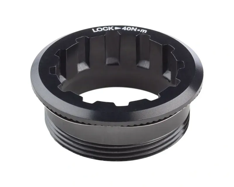 Shimano Spares CSM9100 Cassette Lock Ring and Spacer in Black-1